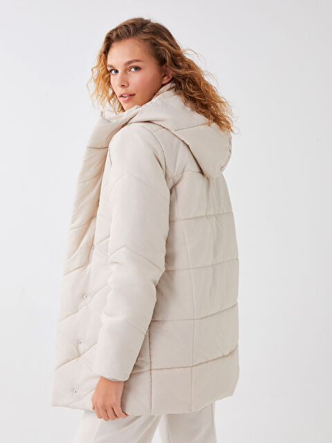 XSIDE Kadın Kapüşonlu Düz Şişme Mont - W2FN97Z8-SP4