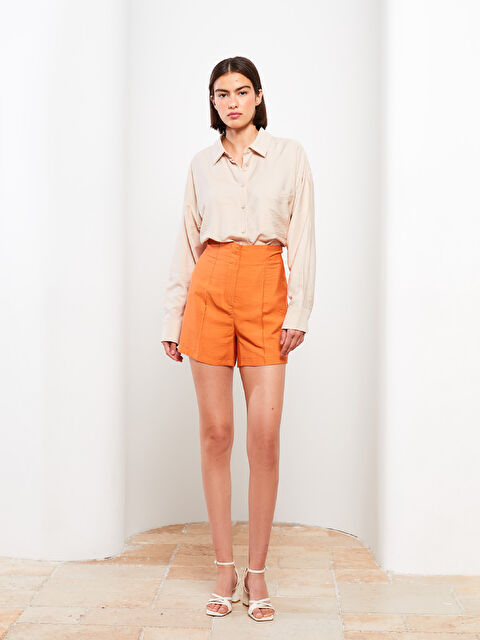 LCW Vision Kadın Standart Fit Düz Şort - W2FQ18Z8-GU7