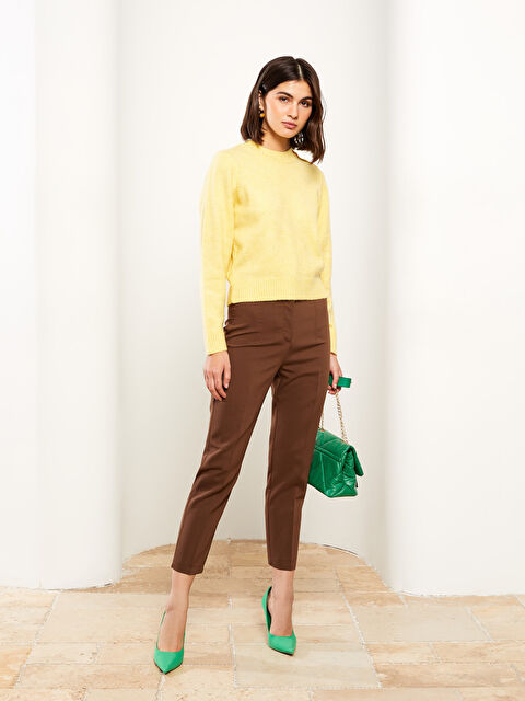 LCW Vision Women's Standard Fit Plain Trousers - W2FT09Z8-SPW