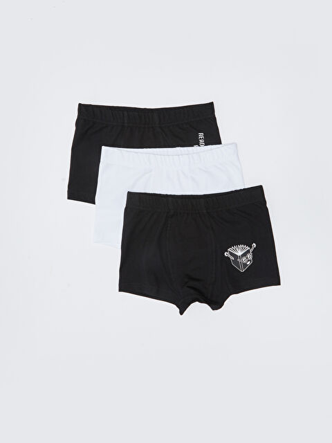 LCW Kids Printed Cotton Boy Boxer 3-Pack - W2FT62Z4-CVL