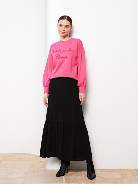 LCW Modest Beli Fermuarlı Düz A Kesim Viskon Kadın Etek - W2FT85Z8-RQL