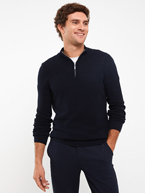 SOUTHBLUE Dik Yaka Uzun Kollu Erkek Triko Kazak - W2FV66Z8-S9P