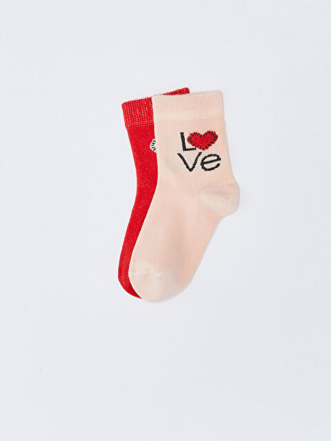 LCW ECO Desenli Kız Bebek Soket Çorap 2'li - W2G211Z1-LTQ