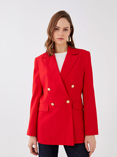 LCW Vision Düz Uzun Kollu Kadın Blazer Ceket - W2G350Z8-R3S