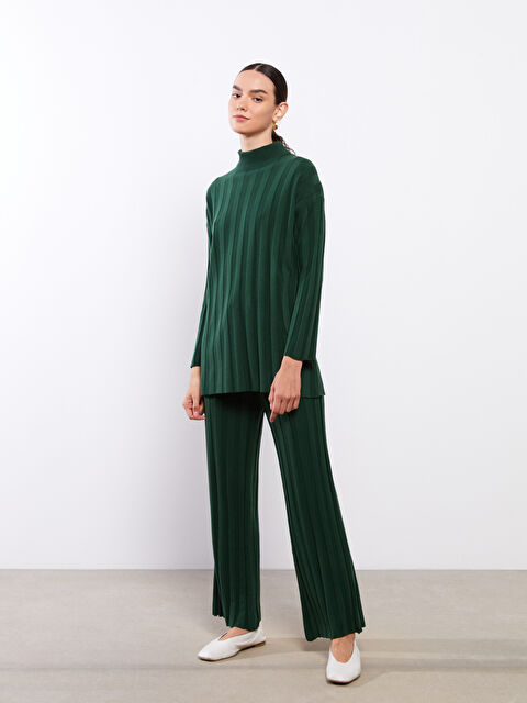 LCW Modest Women's Elasticated Waist Plain Knitwear Trousers - W2G591Z8-SN2