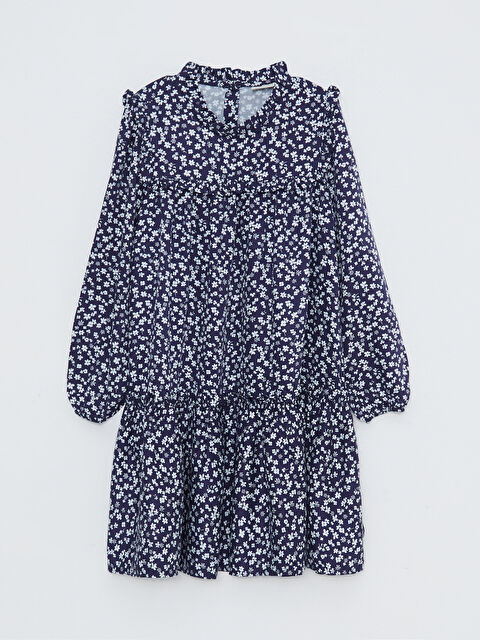 LCW Kids Hakim Yaka Desenli Uzun Kollu Kız Çocuk Elbise - W2G787Z4-LSJ