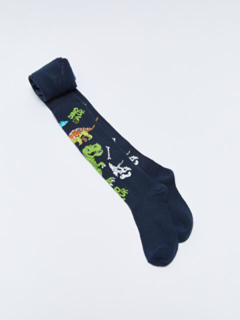 LCW Kids Desenli Erkek Çocuk Külotlu Çorap - W2G974Z4-CRP