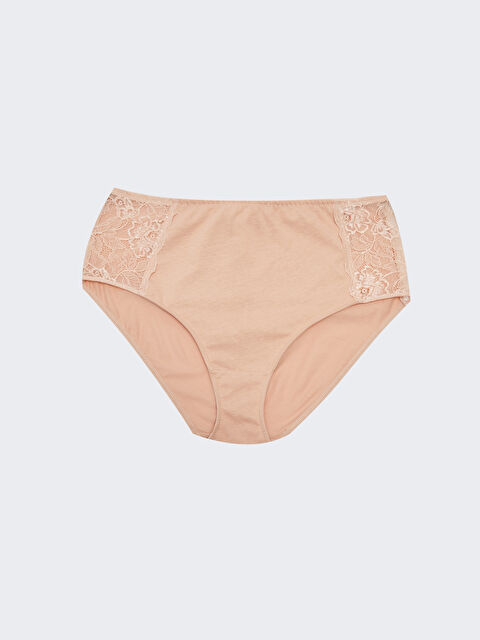 LCW DREAM Plus Size Lace Detailed Classic Panties - W2GE56Z8-G19