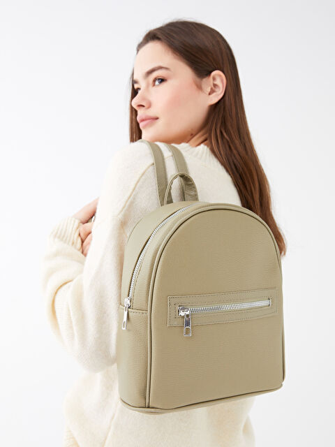 LCW ACCESSORIES Deri Görünümlü Kadın Sırt Çantası - W2GH36Z8-SEB