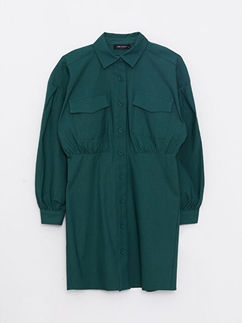 LCW Vision Düz Uzun Kollu Kadın Gömlek Elbise - W2GQ01Z8-HHT