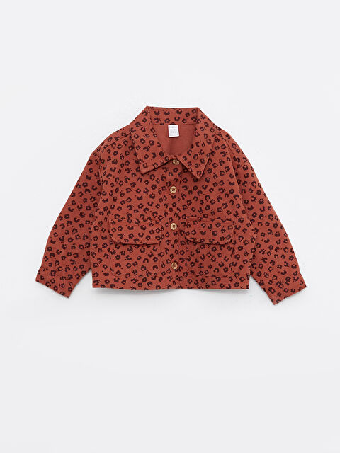 LCW baby Polo Yaka Uzun Kollu Desenli Kız Bebek Ceket - W2GR02Z1-LQZ