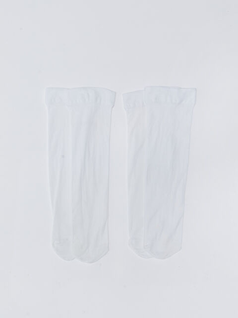 LCW Kids Basic Kız Çocuk Diz Altı Çorap 2'li - W2H046Z4-J5E