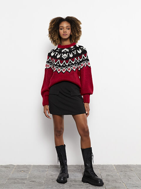 LCW Vision Kadın Yüksek Bel Standart Fit Düz Şort Etek - W2H146Z8-RQN