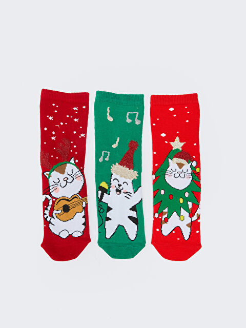 LCW Kids New Year Themed Girls' Ankle Socks 3-packs - W2H229Z4-J4N