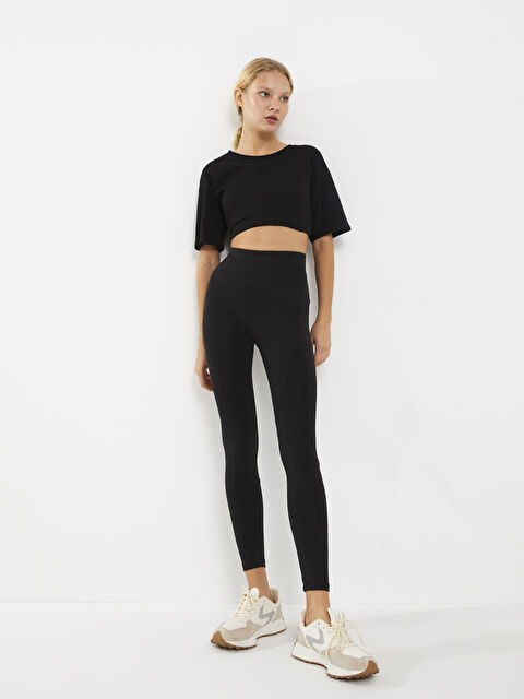 XSIDE Kadın Beli Lastikli Düz Tayt - W2H464Z8-CVL