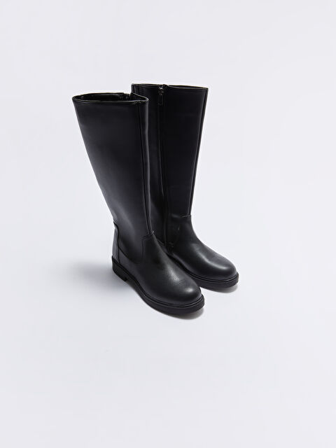 LCW STEPS Deri Görünümlü Kadın Çizme - W2H475Z8-HUC