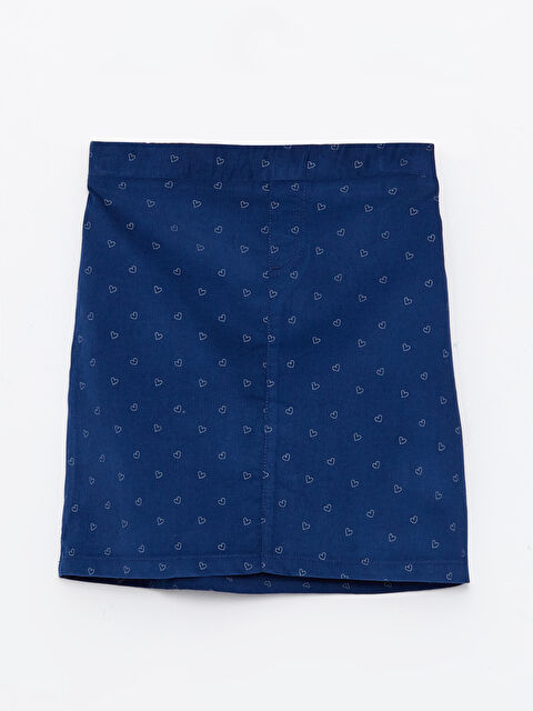 LCW ECO Beli Lastikli Desenli Kadife Kız Çocuk Etek - W2HB75Z4-LSJ