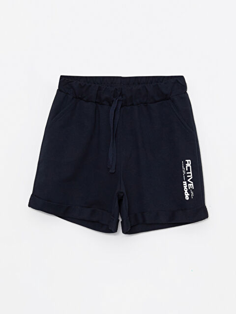 LCW Kids Beli Lastikli Baskılı Kız Çocuk Şort