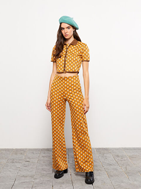 LCW Vision Relaxed Fit Patterned Women's Trousers - W2HK41Z8-M0T