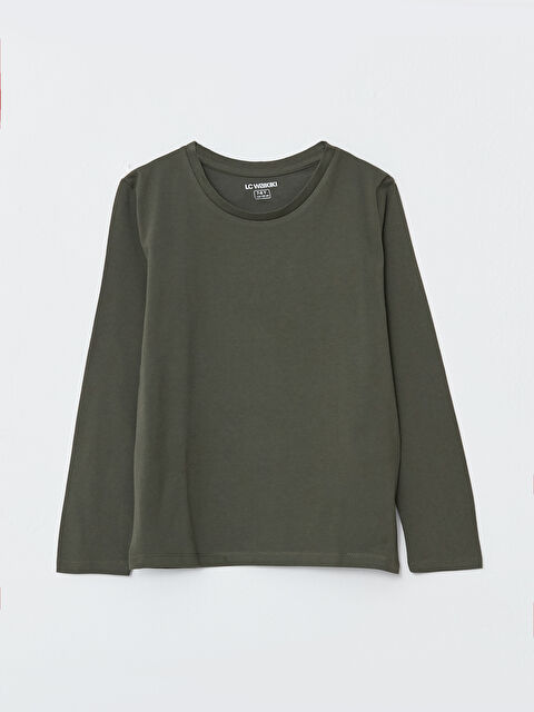 LCW Kids Crew Neck Basic Long Sleeve Boys' T-Shirt - W2I659Z4-J2L