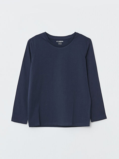 LCW Kids Crew Neck Basic Long Sleeve Boys' T-Shirt - W2I659Z4-J2X