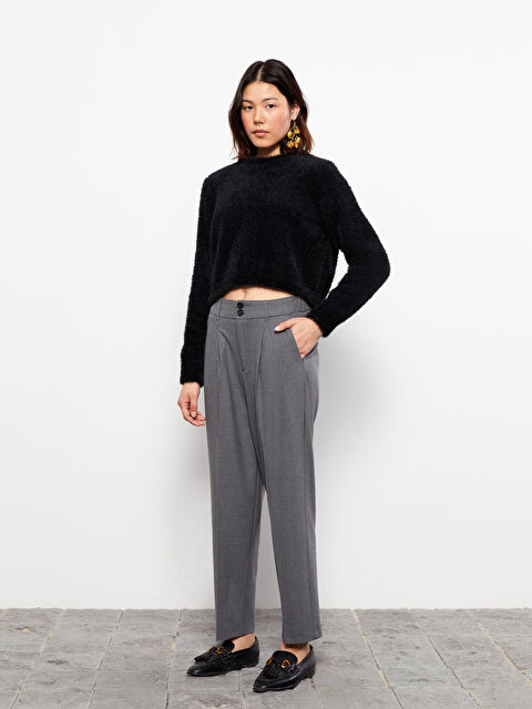 LCW Vision Kadın Yüksek Bel Rahat Kalıp Düz Pantolon - W2J561Z8-QRL