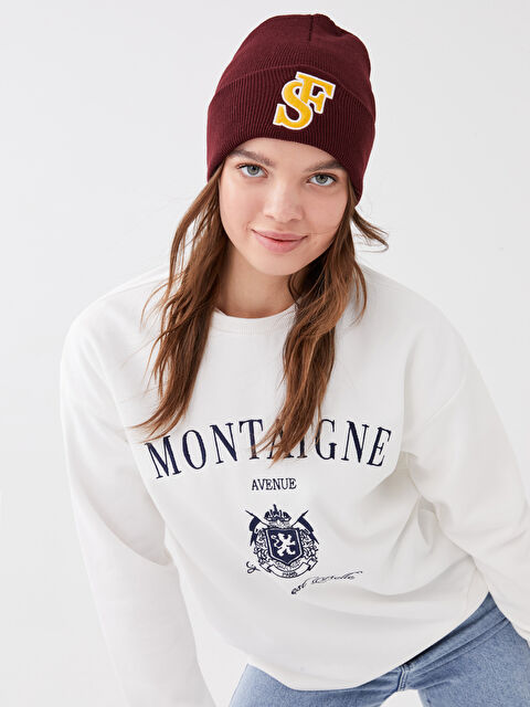 LCW ACCESSORIES Nakışlı Kadın Triko Bere - W2J640Z8-HMB