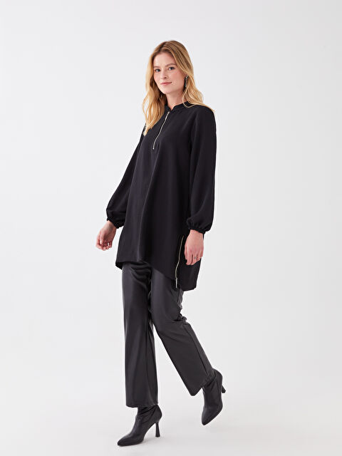 LCWAIKIKI Classic Hakim Yaka Düz Uzun Kollu Kadın Tunik - W2JB41Z8-CVL