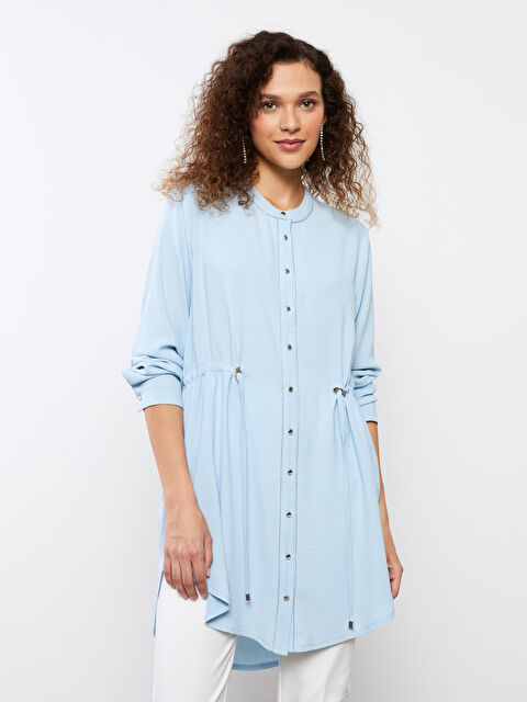 LCWAIKIKI Classic Bisiklet Yaka Düz Uzun Kollu Aerobin Kadın Tunik - W2JD86Z8-GKM