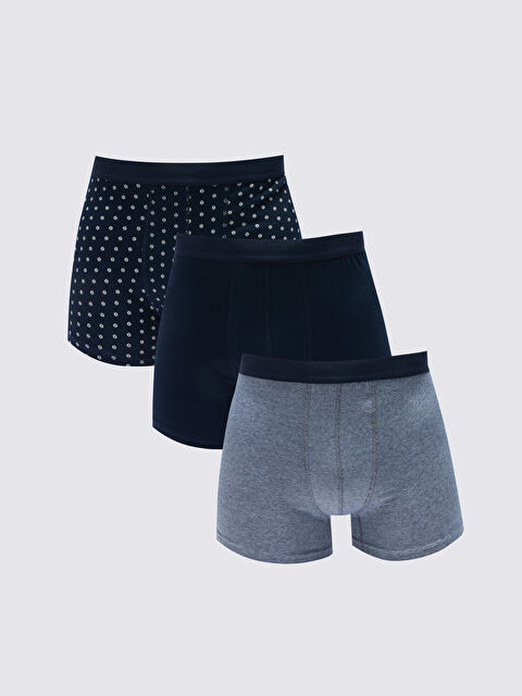 LC WAIKIKI Standart Kalıp Pamuklu Esnek Erkek Boxer 3'lü - W2KA93Z8-LGS