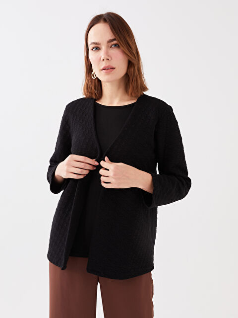 LCW Grace Bisiklet Yaka Düz Uzun Kollu Kadın Tişört - W2KF13Z8-CVL