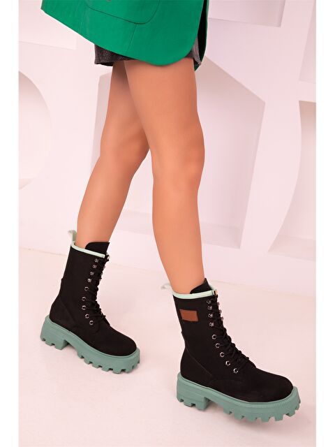 Soho Exclusive Süet Görünümlü Kadın Taban Bağcıklı Kadın Bot - W2KO51Z8-3Q5