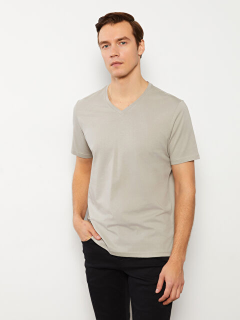 LCWAIKIKI Basic Man GREY T-Shirt - S30114Z8-MVK