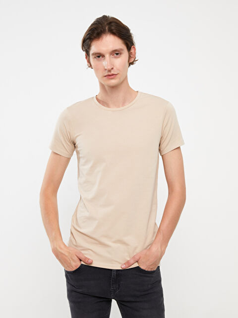 XSIDE تيشيرت رجالي برقبة دائرية من قماش جيرسي - S30223Z8-VK2