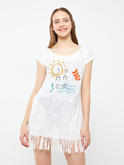 LCW DREAM Kayık Yaka Kadın Plaj Elbisesi - S30285Z8-FDU