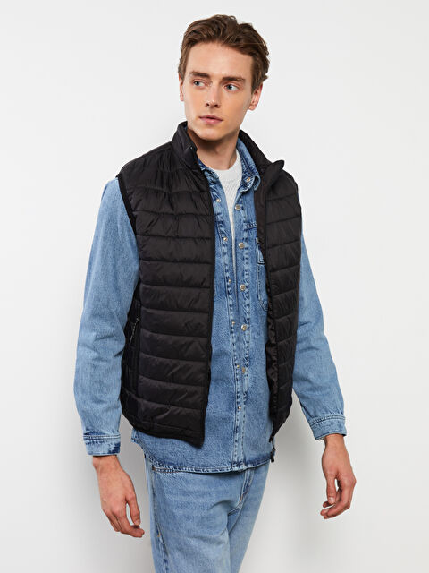 XSIDE Slim Fit Dik Yaka Erkek Şişme Yelek