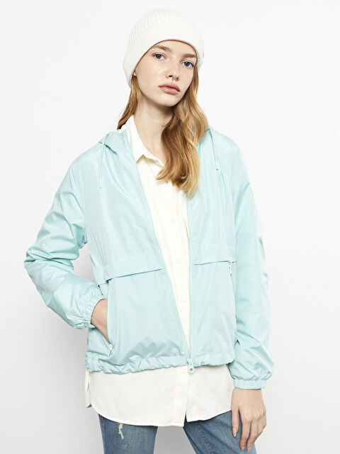 XSIDE Imperméable Uni à Capuche pour Femmes - S30401Z8-SAH