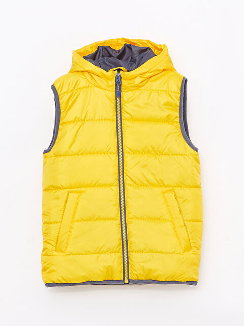 LCW Kids Vestă matlasată simplă băieți cu glugă - S30481Z4-FX3