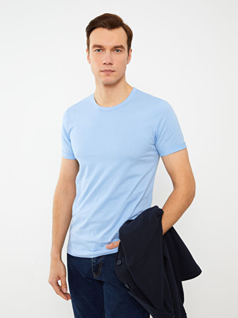 LCWAIKIKI Basic Crew Neck Jersey Men's T-Shirt - S30686Z8-FFS