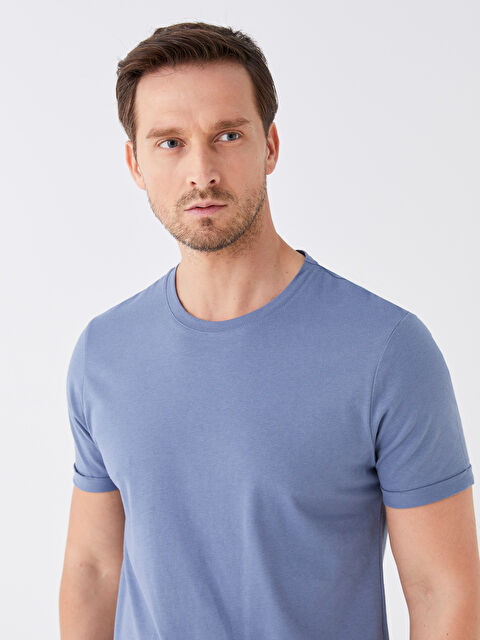 LCWAIKIKI Basic Crew Neck Short Sleeve Men's T-Shirt - S30686Z8-HAB