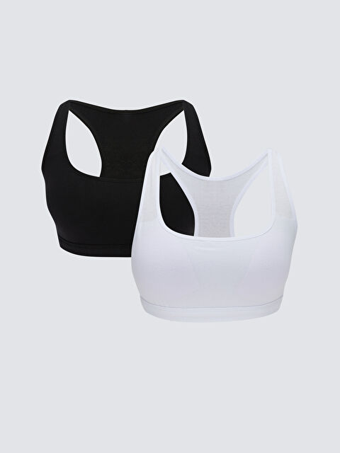 LCW Young Non Wired Padded Plain Bustier Top 2 Pack