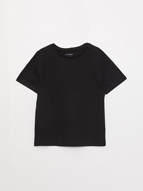 LCW Kids Crew Neck Basic Short Sleeve Girls' T-Shirt - S30804Z4-CVL