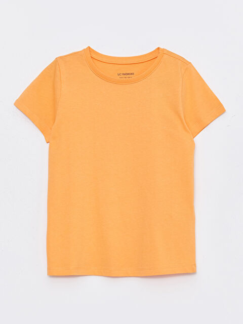 LCW Kids Crew Neck Basic Short Sleeve Girls' T-Shirt - S30806Z4-FLS
