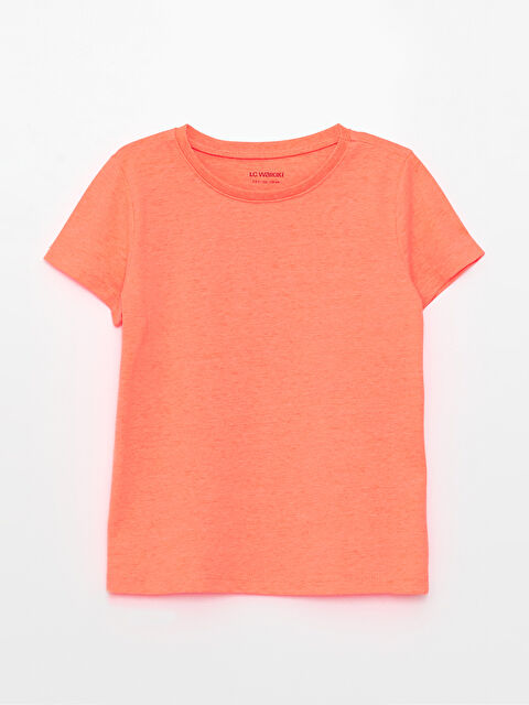 LCW Kids Тениска с кръгло деколте, основна, с къс ръкав за момичета - S30806Z4-PC6