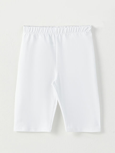 LCW Kids Elasticated Waist Basic Girls' Short Leggings - S30844Z4-Q6K