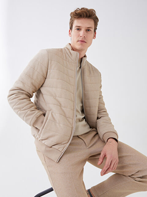 LCW Vision Slim Fit Funnel Neck Men's Coat - S30870Z8-D2Y