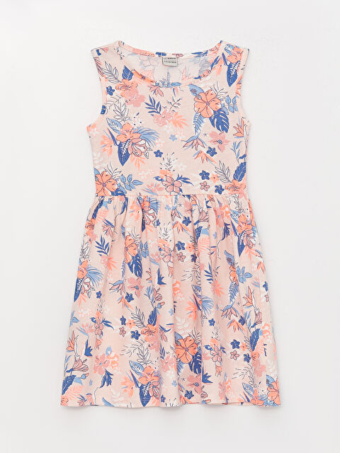 LCW Kids Crew Neck Patterned Girls' Dress - S30934Z4-LT4