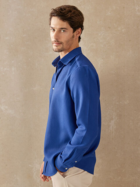 LCW Vision Slim Fit Long Sleeve Dobby Men's Shirt - S30938Z8-S7L