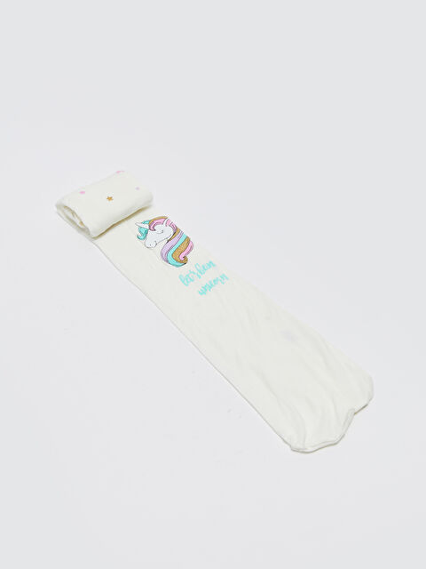 LCW Kids Узорчатые тонкие колготки для девочек - S30982Z4-EEW