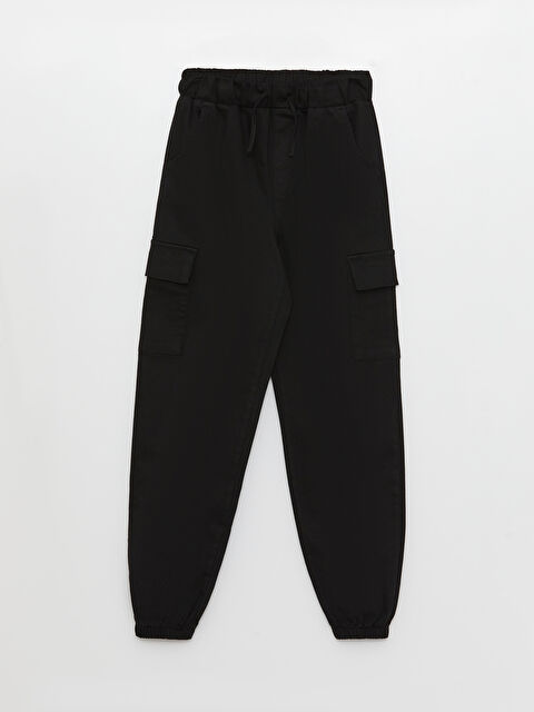 LCW Kids Girls' Basic Trousers with Elastic Waist - S31030Z4-RQM